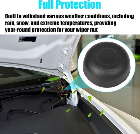 Jaronx Compatible with Tesla Wiper Arm Nut Cover Model 3/Y 2017-2023, 2PCS Front Windshield Wiper Arm Nut Cover Cap Replacement Left and Right for Tesla Model 3/Y Accessories 1106610-00-A in Saudi Arabia