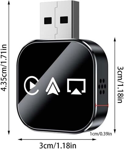 2026 Upgrade 3 in 1 Wireless CarPlay Adapter - Wired to Wireless Screen Mirror & Audio Link for iOS/Android, 2.4/5GHz WiFi & Bluetooth 5.0, Fast Stable Connection, Mini Design, Plug and Play in Saudi Arabia