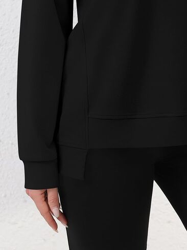 Women's Long Sleeve Crew Neck Workout Sweatshirts Loose Casual High Low Tunic Pullover Tops 2025 Fall Clothes in Saudi Arabia