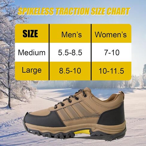 2 Pairs Ice Cleats for Shoes,8 Steel Studs Crampon Ice & Snow Grippers Cleats Walking on Snow Ice Winter Walking Boots Cleats for Men Women in Saudi Arabia