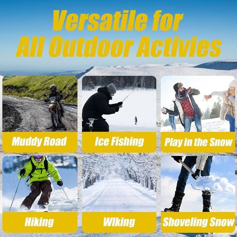 2 Pairs Ice Cleats for Shoes,8 Steel Studs Crampon Ice & Snow Grippers Cleats Walking on Snow Ice Winter Walking Boots Cleats for Men Women in Saudi Arabia