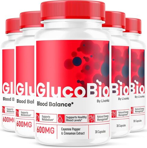 (2 Pack) GlucoBio Capsules - Official Gluco Bio Support Pills, Advanced Formula for Overall Balance, GlucoBio Pills, GlucoBio Supplement, Glucovio Reviews, 60 Capsules for 2 Months in Saudi Arabia