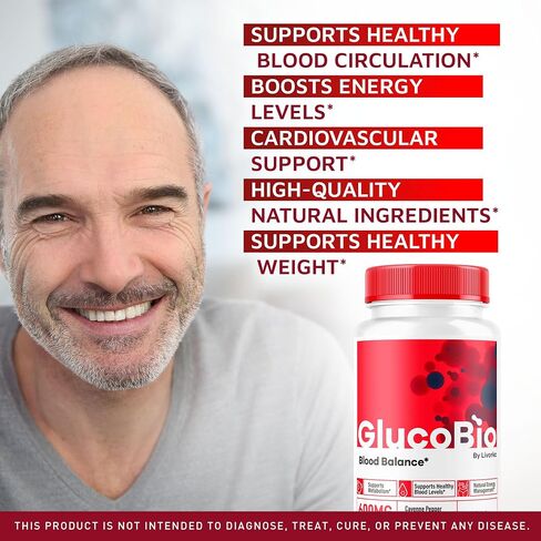 (2 Pack) GlucoBio Capsules - Official Gluco Bio Support Pills, Advanced Formula for Overall Balance, GlucoBio Pills, GlucoBio Supplement, Glucovio Reviews, 60 Capsules for 2 Months in Saudi Arabia