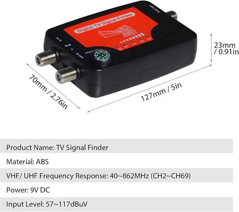 TV Signal Finder LED Display Portable TV Antenna Signal Strength Finder Meter Signal Finding Meter with Compass Alarm Buzzer in Saudi Arabia