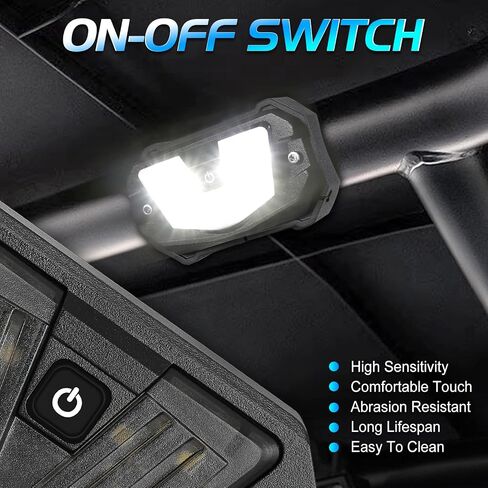 UTV قبة ضوء مع التبديل، Niwaker 12V العالمي LED أضواء الداخلية الفيضانات لفة قفص فائدة ضوء لفة شريط جبل أضواء LED لUTV ATV قبالة الطريق شاحنة بولاريس RZR يمكن صباحا - أبيض / أحمر in Kuwait