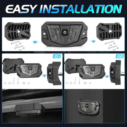UTV قبة ضوء مع التبديل، Niwaker 12V العالمي LED أضواء الداخلية الفيضانات لفة قفص فائدة ضوء لفة شريط جبل أضواء LED لUTV ATV قبالة الطريق شاحنة بولاريس RZR يمكن صباحا - أبيض / أحمر in Kuwait