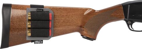 Allen Next Shot Shotgun Shell Carrier - 3 Shell Buttstock Holder for 12, 16, 20 Gauge, Silicone Band, Black/Gray in Saudi Arabia