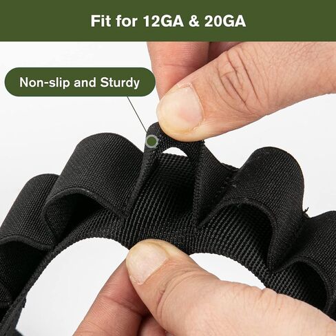60 Rounds Tactical 12 or 20 Gauge Shotgun Bandoliers, Adjustable Shotshell Shoulder Carrier Belt, Additional 8 Rounds Buttstock Shell Holder for Hunting in Saudi Arabia