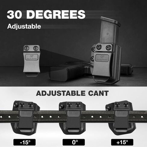 Universal Magazine Holster for Glock, Sig Sauer, M&P, Springfield, 1911, Taurus – IWB/OWB Mag Carrier Fit 9mm/.40/.45ACP/.380 | Double & Single Stack Mags | Adjustable Cant & Retention in Saudi Arabia