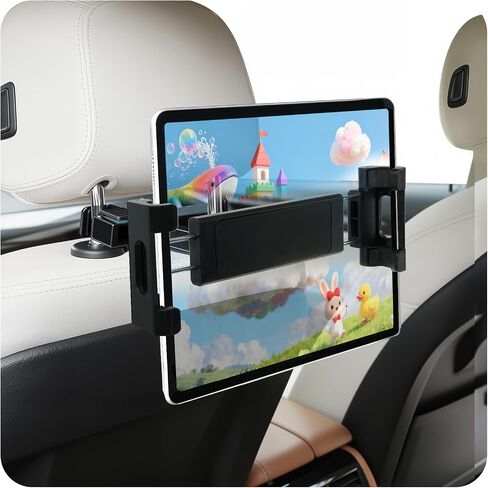 Car Tablet Headrest Holder - Car Back Seat Headrest Mount Stand for Kids for iPad Pro Air Mini Galaxy Fire 4.7-12.9" Devices (Fixed Tablet Stand) in Saudi Arabia