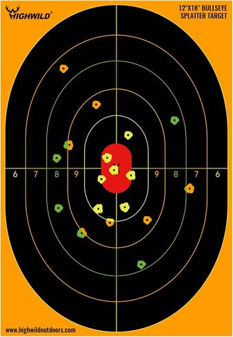 أهداف ورقية من Highwild Bullseye Splatter - تأثير دفقة من ألوان متعددة - 12x18 بوصة in Saudi Arabia