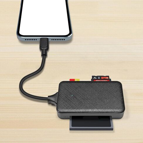 Memory Card Reader, 4in1 USB 3.0 and USB-C to SD Micro SD MS CF Card Reader Adapter, 4 Cards Simultaneously Read and Write in Saudi Arabia