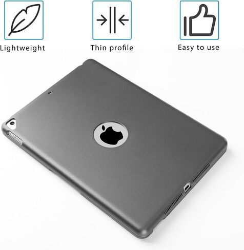 حافظة لوحة مفاتيح بلوتوث لاسلكية مع ماوس لوحة اللمس لجهاز iPad 9th 8th 7th Gen 10.2 بوصة، iPad Air 3rd 10.5 بوصة، iPad Pro 10.5 بوصة، حافظة لوحة مفاتيح لاسلكية ذكية 360 درجة غطاء حماية كامل (ذهبي وردي) in Kuwait
