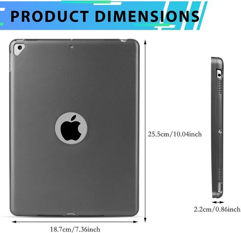 حافظة لوحة مفاتيح بلوتوث لاسلكية مع ماوس لوحة اللمس لجهاز iPad 9th 8th 7th Gen 10.2 بوصة، iPad Air 3rd 10.5 بوصة، iPad Pro 10.5 بوصة، حافظة لوحة مفاتيح لاسلكية ذكية 360 درجة غطاء حماية كامل (ذهبي وردي) in Kuwait