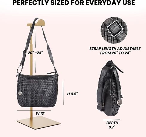 Genuine Leather Crossbody Sling Bag for Women, Purse for Women Trendy Casual Office Bag with Adjustable Strap in Saudi Arabia