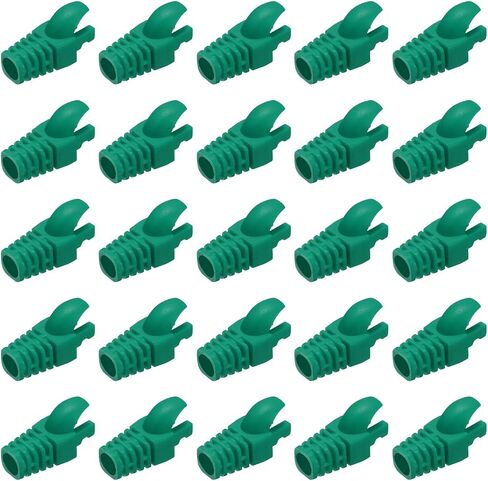 غطاء موصل التوصيل PATIKIL RJ45، 50 قطعة Cat5 Cat5E Cat6 Cat7 غطاء التمهيد لكابل الشبكة لأجهزة الكمبيوتر المحمولة وأجهزة الكمبيوتر المكتبية وأجهزة التوجيه وطابعات كاميرات شبكة التلفزيون الذكية، أحمر in Saudi Arabia