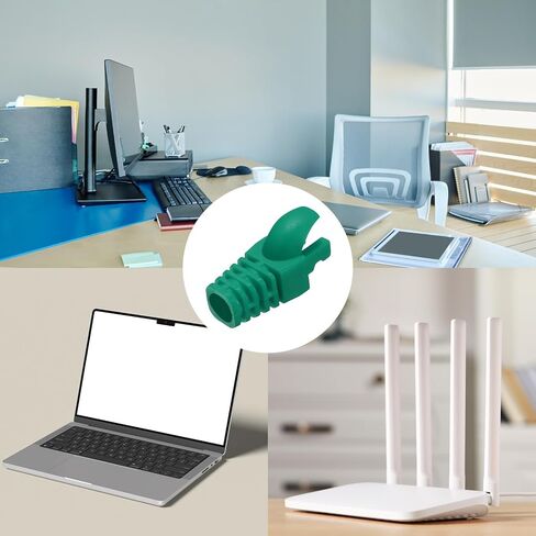 غطاء موصل التوصيل PATIKIL RJ45، 50 قطعة Cat5 Cat5E Cat6 Cat7 غطاء التمهيد لكابل الشبكة لأجهزة الكمبيوتر المحمولة وأجهزة الكمبيوتر المكتبية وأجهزة التوجيه وطابعات كاميرات شبكة التلفزيون الذكية، أحمر in Saudi Arabia