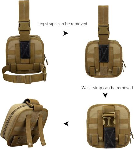 ArcEnCiel حقيبة الساق التكتيكية الإسعافات الأولية الحقيبة قطرة الخصر الفخذ الورك حزمة مراوح أداة والعتاد لركوب الدراجات النارية Airsoft in Kuwait