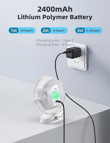 سفينكال مروحة مكتب USB، مروحة مكتب صغيرة محمولة هادئة تعمل بمنفذ USB، 4 سرعات، كيبل 1.5 متر، مروحة سفر قابلة للتعديل 90 درجة، دعامة من خليط الالومنيوم، مروحة سطح المكتب 7 انش للمكتب والمنزل والسكن in Saudi Arabia