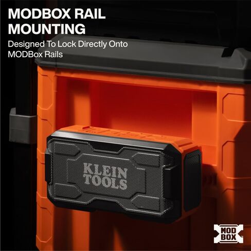 مكبر صوت بلوتوث MODbox 69365 ميجا بايت من KLEIN TOOLS، مكبر صوت لاسلكي محمول مع تركيب مغناطيسي، صوت ممتاز مع تعزيز الجهير، تصنيف IP67 للغبار ومقاوم للماء، شحن USB-C مع بنك طاقة مدمج in Kuwait