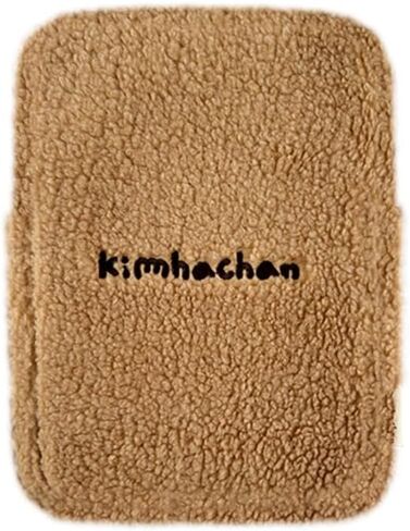 Pluffy Ha-Chan Tablet Pouch 11 inch - Tablet Sleeve Kindle Pouch Bag Case 9 10 inch E-Readers Embroidered Cute Character Puffy Korean Goods for Women (Brown) in Saudi Arabia