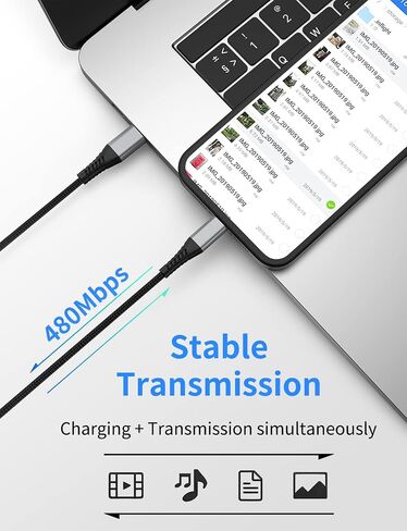 كابل USB C إلى USB C بطول 2 قدم، 3 قطع سلك شحن USB C إلى C مضفر 60 وات/3 أمبير من النوع C إلى النوع C شاحن سيارة سريع الشحن لهاتف iPhone 16 15 Pro Max وSamsung Galaxy S23 S22 وMoto LG وGoogle Pixel وiPad in Kuwait