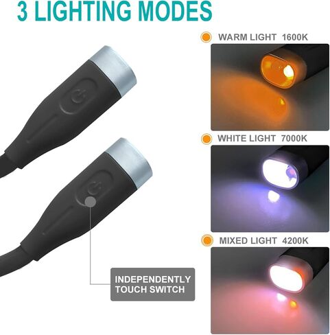 USB Rechargeable LED Neck Light 3 Brightness Levels Portable Flexible Light for Night Running Reading Knitting Travel in Saudi Arabia