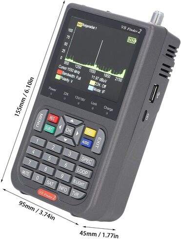 Satellite Finder DVB S2X S2 S Sign Measuring Meter Detector Receiver Satellite Sign Locator DC5V 9V 12V 950‑2150MHz in Saudi Arabia