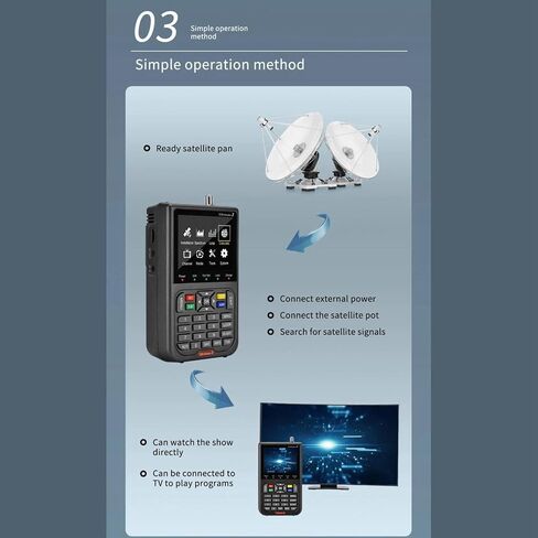Satellite Finder DVB S2X S2 S Sign Measuring Meter Detector Receiver Satellite Sign Locator DC5V 9V 12V 950‑2150MHz in Saudi Arabia