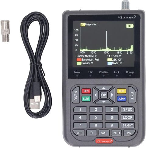 Satellite Finder DVB S2X S2 S Sign Measuring Meter Detector Receiver Satellite Sign Locator DC5V 9V 12V 950‑2150MHz in Saudi Arabia