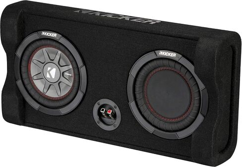 Harmony Audio Kicker 47TRTP82 Car Audio Down Firing 8" Thin Sub Box Passive Radiator Bundle with Harmony HA-A400.1 Amplifier & Amp Kit in Saudi Arabia