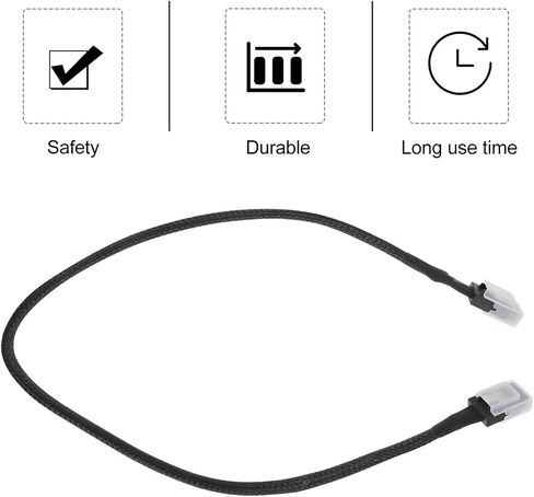 VILLCASE Mini SAS Mini SAS Cable Pin SFF Server High-Speed Data Transmission Woven Mesh Protection Compatible with Raid PCIe Controllers in Saudi Arabia