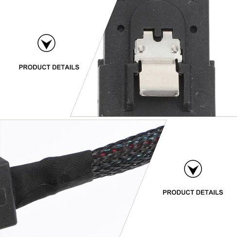 VILLCASE Mini SAS Mini SAS Cable Pin SFF Server High-Speed Data Transmission Woven Mesh Protection Compatible with Raid PCIe Controllers in Saudi Arabia