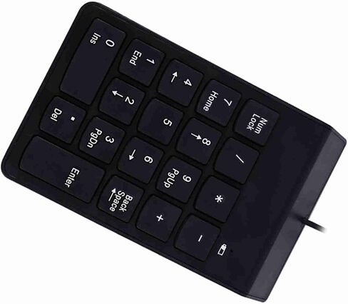 Drfeify USB لوحة مفاتيح رقمية صغيرة لوحة مفاتيح رقمية PlugandPlay 18 مفتاحًا لمستخدمي الكمبيوتر انسكاب ABS أسود 1 قطعة in Kuwait