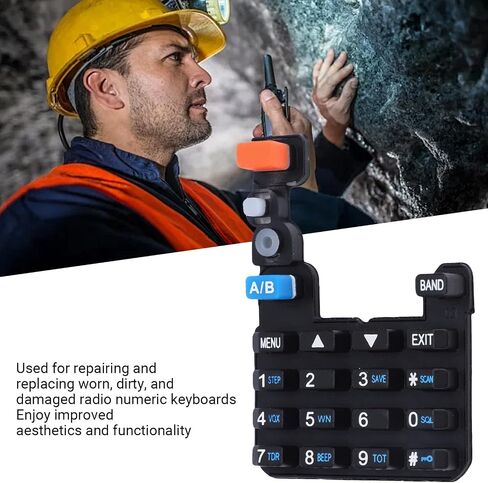 ASHATA Numeric Keypad Keyboard for -5R -5RA -5RC -5RE Series, Replacement Radio Number Keyboard Silicone Keypad 10PCS in Saudi Arabia