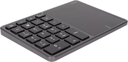 Wireless BT4.2 2.4G Type C, Rechargeable, Portable Touchpad, Numeric Keypad, 22 Keys, Dual Modes, Suitable for OS X Users (Black) in Saudi Arabia
