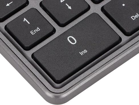 Wireless BT4.2 2.4G Type C, Rechargeable, Portable Touchpad, Numeric Keypad, 22 Keys, Dual Modes, Suitable for OS X Users (Black) in Saudi Arabia