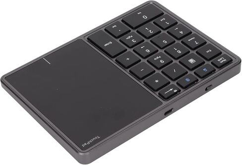 Drfeify 2 in 1 Wireless Numeric Keypad Touchpad Fast Connection for iOS OS X Portable 22 Keys Number Pad for Office Home Travel (Black) in Saudi Arabia