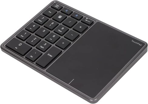 Drfeify 2 in 1 Wireless Numeric Keypad Touchpad Fast Connection for iOS OS X Portable 22 Keys Number Pad for Office Home Travel (Black) in Saudi Arabia