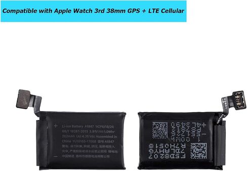 A1847 Replacement Battery Compatible with Apple Watch Series 3 38mm GPS + LTE Cellular Version A1847 with Toolkit in Saudi Arabia
