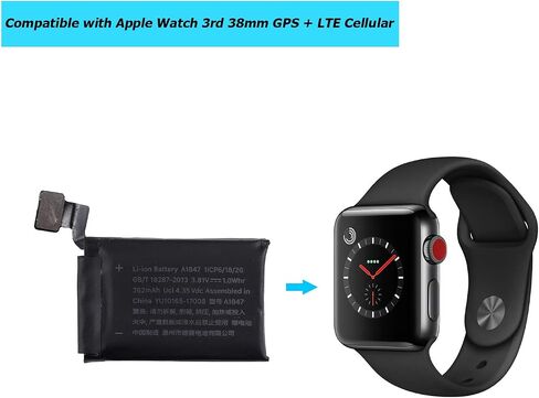 A1847 Replacement Battery Compatible with Apple Watch Series 3 38mm GPS + LTE Cellular Version A1847 with Toolkit in Saudi Arabia