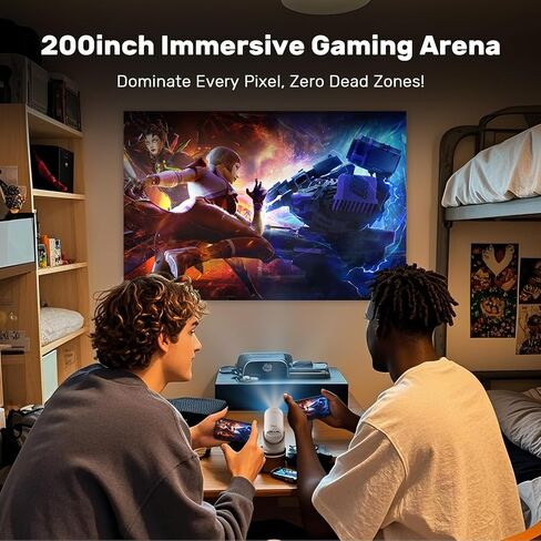 Mini Projector with WiFi & Bluetooth,1080P Supported 300Lumen Portable Projector for iPhone/Android/TV Stick, Mini Projector with Hdmi Remote and Speaker for Bedroom Wall in Saudi Arabia