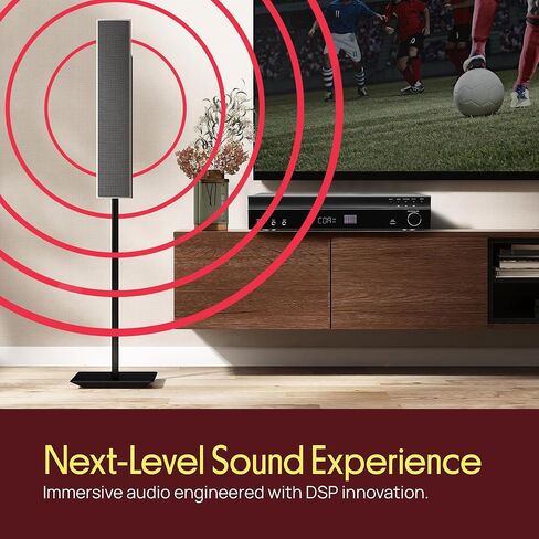 Pyle 5.2 Channel Bluetooth Home Theater Amplifier, 240 watts Peak Power, Microphone Input with Echo for Karaoke, ARC Hi-Def Input, USB-A Input with MP3 Player, FM Radio - PT875BT in Saudi Arabia