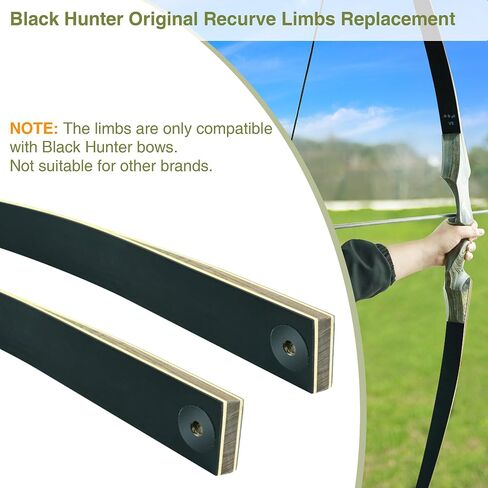 استبدال أطراف القوس المنحني الأصلي من Black Hunter، GLURAK 25-60 رطل من الألياف الزجاجية وألواح الخيزران وأطراف القوس المغلفة in Kuwait