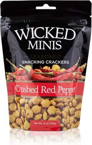 Wicked Minis Soup & Oyster Crackers-Saltine Crackers Salted Flavored Mini Puffed Soup, Savory Snacking Mix Seasoned Croutons Salad Toppers, Crackers for Chili 6oz(Garlic Parmesan, Pack of 3) in Saudi Arabia