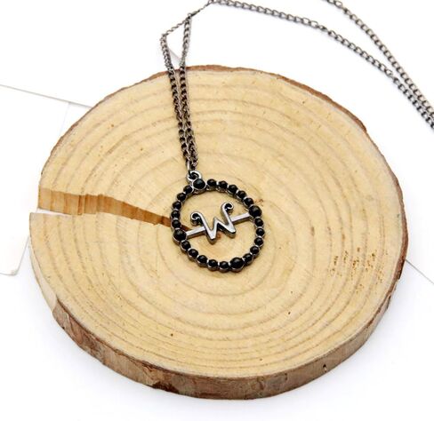 Necklace for Addams Cosplay Costume Jewelry Accessories Merch Halloween Party Gift Stuff (A) in Saudi Arabia