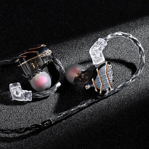 كابل سماعة أذن هاي فاي QKZ Q1 MAX مطلي بالفضة - 16 حبلا، 352 نواة، مقابس قابلة للتبديل 2.5 مم / 3.5 مم / 4.4 مم لتحسين الصوت الصوتي (نوع S، أسود) in Kuwait