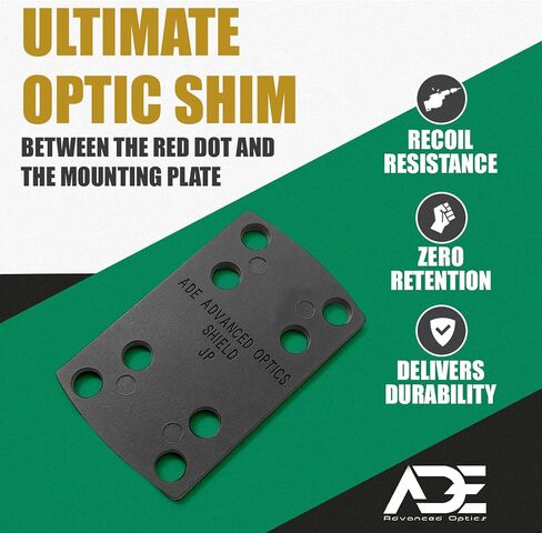 Ade Advanced Optics Red Dot Riser Shim – Delrin Elevation Mount for Holosun 407K/507K, Shield RMS/RMSc/RMSw/SMS, ADE RD3-018 Spike Reflex Sight – Tactical Sight Adapter – Precision Shim in Saudi Arabia