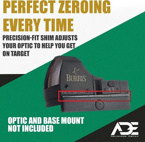 Ade Advanced Optics Red Dot Riser Shim – Delrin Elevation Mount for Holosun 407K/507K, Shield RMS/RMSc/RMSw/SMS, ADE RD3-018 Spike Reflex Sight – Tactical Sight Adapter – Precision Shim in Saudi Arabia
