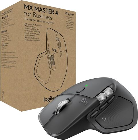 Logitech MX Master 4 for Business, Wireless Mouse with Quiet Clicks, 8K DPI, MagSpeed Scrolling, Logi Bolt Receiver, Bluetooth, Actions Ring, Haptics, USB-C Charging – Graphite in Saudi Arabia